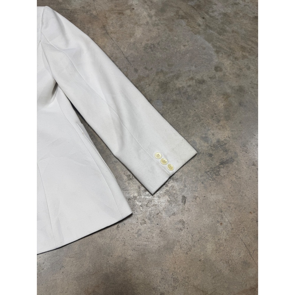 Vintage Levi Strauss & Co White Blazer Jacket Two Button Patch Pockets Womens M - Picture 15 of 16